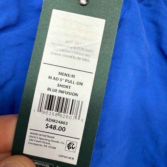 Alpine Design Shorts Mens Medium Blue Pull On Hiking Baggies Climbing 5 inch NEW - Picture 6 of 11